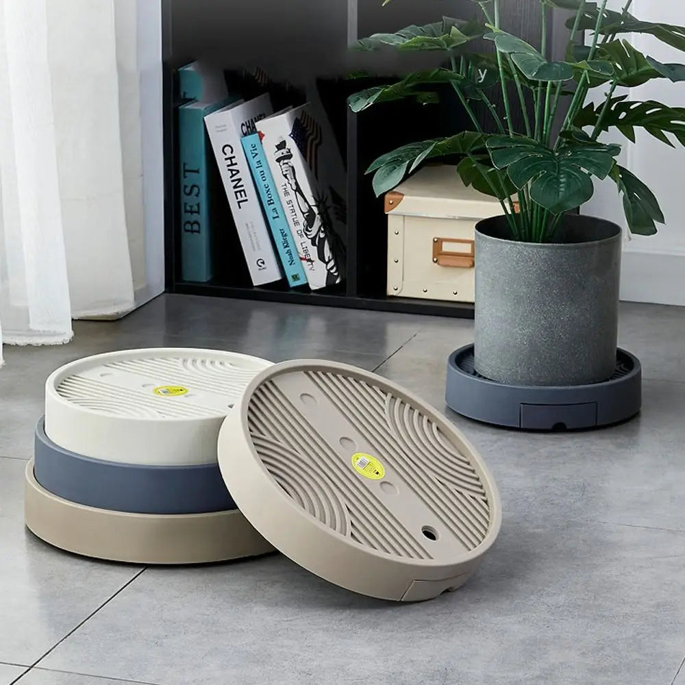 Round Movable Plant Stand with Drainage Tray | Heavy Duty Rolling Plant Stand Oasis Select