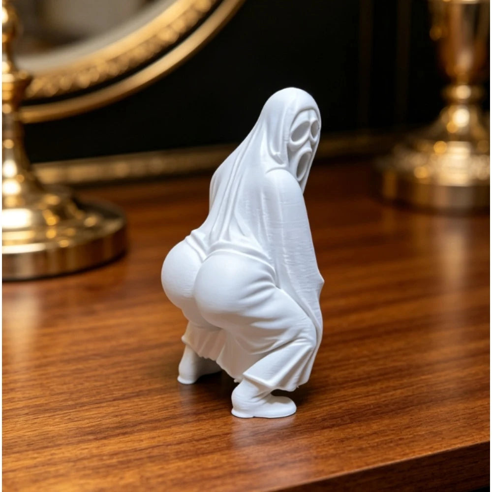 Humorous Ghost Butt Figurine Miniature 3D Printed Spooky Skeleton Ghost Sculpture Halloween Desk Ornament Decor Creativity Gifts Oasis Select Butt skeleton