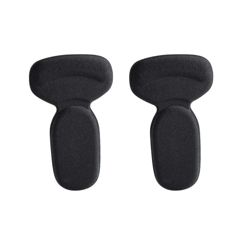 T Shape Sponge Heel Stickers Shoe Cushion Heel Protector for Shoes High Heels Inserts Heel Pads Shoe Adjuster Women Half Insoles Oasis Select T-Black-2PCS