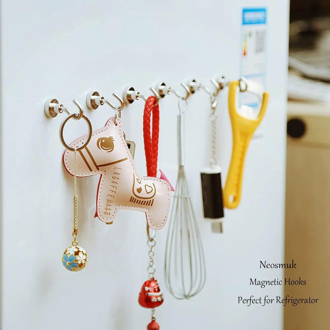 Magnetic Hook Strong Iron Absorption Color Electroplating Strong Magnetic Hook Household Metal-plated Magnet Hook For Bathroom Oasis Select