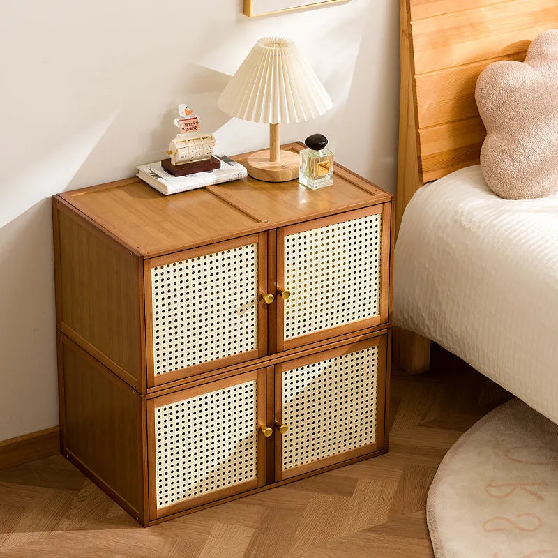 Multi-functional stackable sundries storage box finishing box crevice bedside table mini small extremely narrow bedside table Oasis Select
