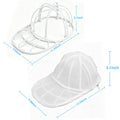 Upgraded 2-Layer Hat Washing Cage + Mesh Laundry Bag Set, Anti-Deformation Baseball Cap Washer Protector Frame, Machine Washable Oasis Select white hat rack set