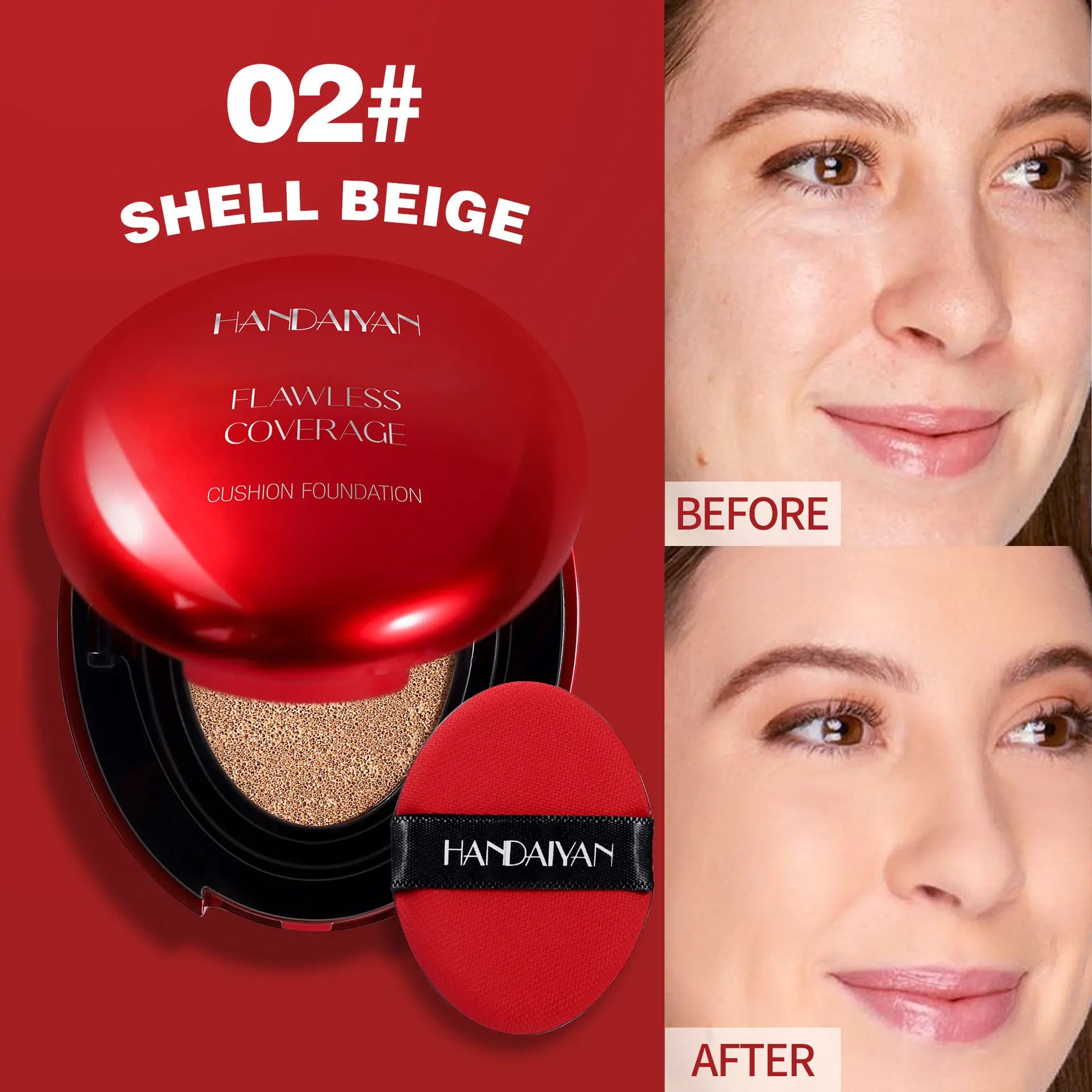 Handaiyan Air Cushion Foundation – Lightweight Full Coverage