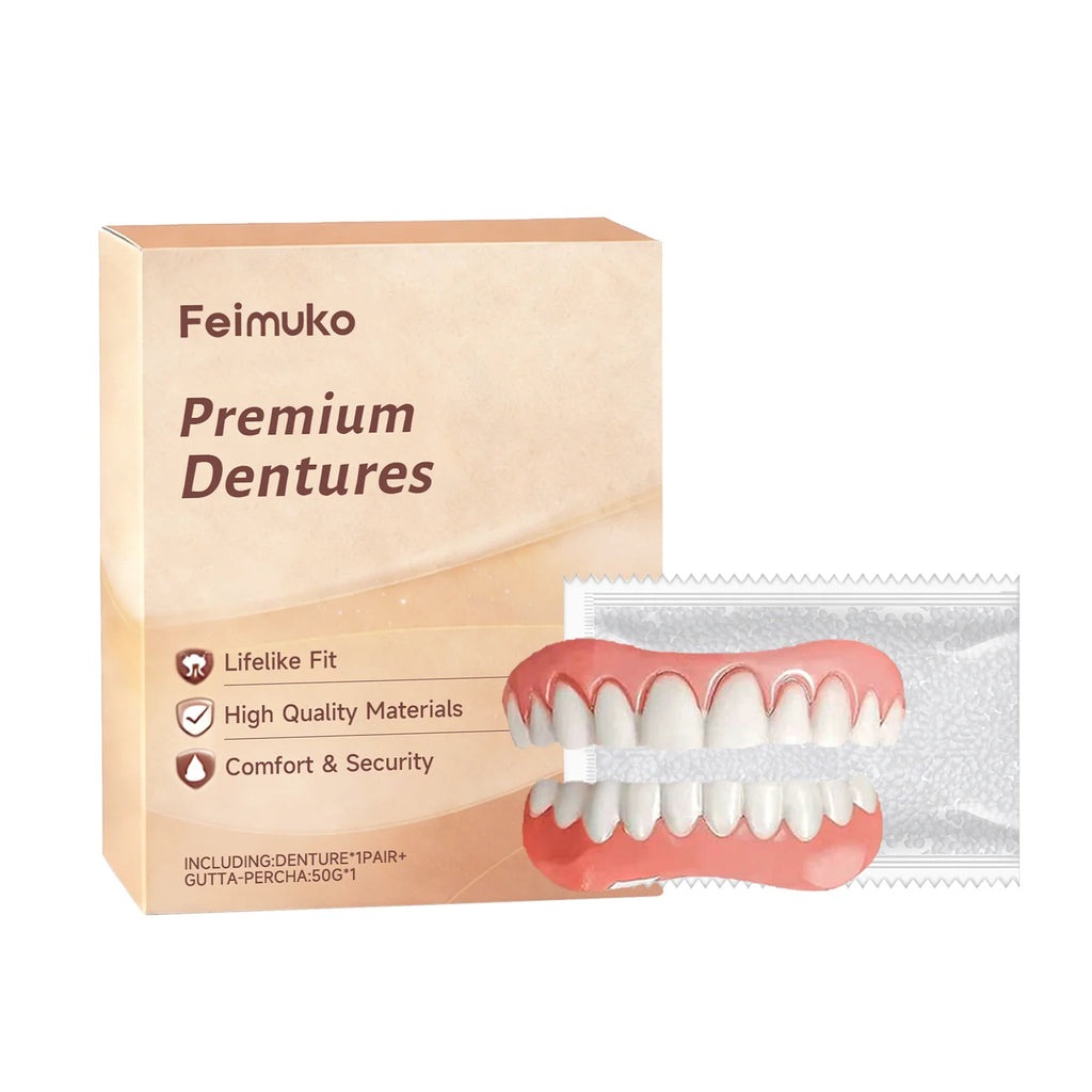 Temporary Soft Denture Set – Silicone Upper & Lower Veneers Temporary Denture Set Oasis Select 1set boxed