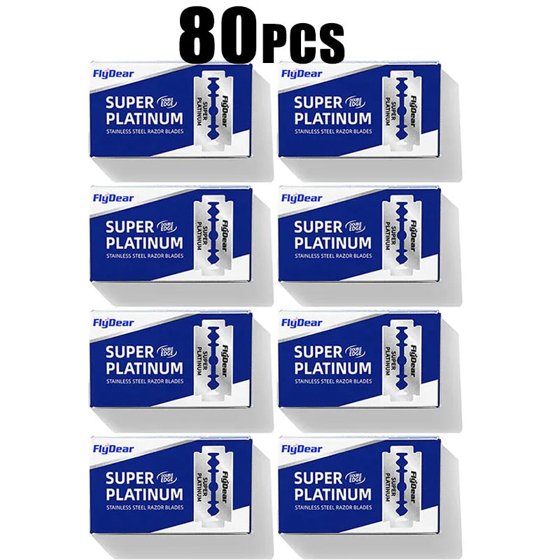 10-80 pcs Double Edge Razor Blades Men's Razor For Shaving Men Blade Professional Barber Razor Beard Trimmer Tool Oasis Select 80pcs