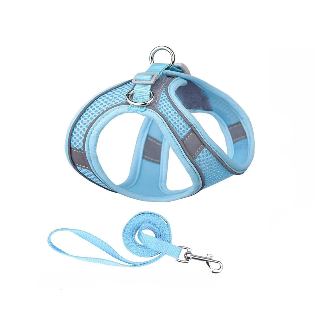 No-Pull Step-In Dog Harness – Breathable Mesh Adjustable Vest for Small Medium Large Dogs & Cats Oasis Select Blue S 10-14lbs 4.5-6.5kg