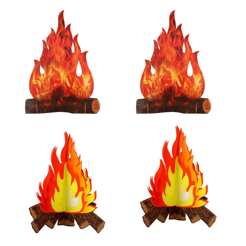 2/4 PCS Fireplace Decor Rainforest Falls VBS Decorations Indoor Camping Bachelorette Parties Photo Props Classroom Events Oasis Select 4pcs