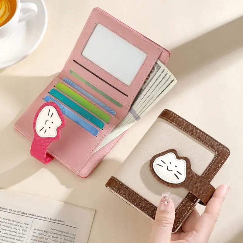 Women's Mini PU Leather Wallet – Card Slots & Zipper Coin Purse Women's Mini Wallet Oasis Select