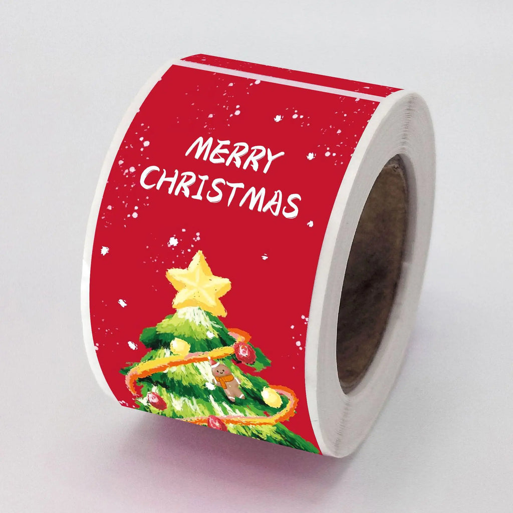 150pcs/roll, Christmas Gift Packaging Sticker Labels, Gift Box Decor Bag Packaging Label, Sealing Decals, Party Favo Oasis Select