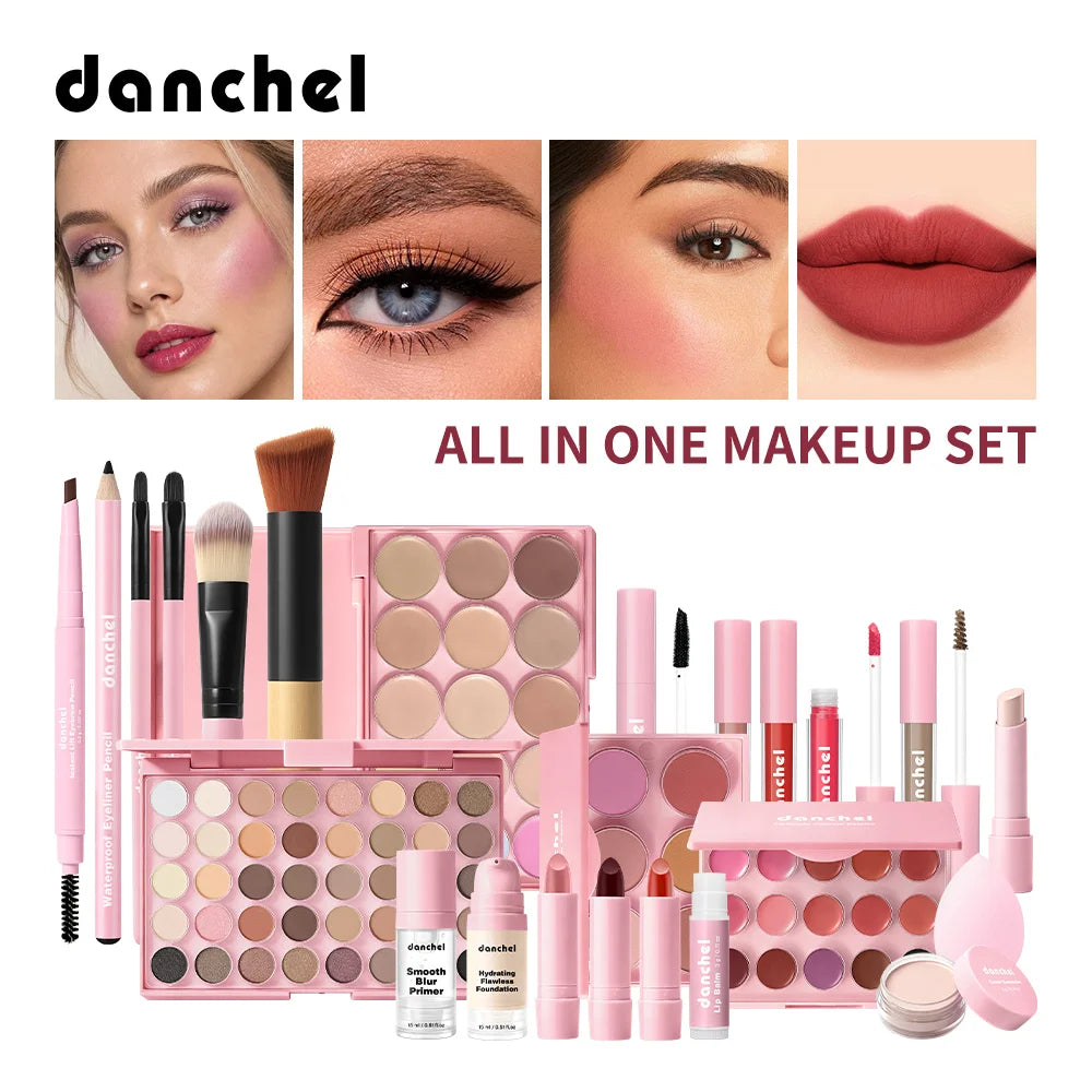 All In One Makeup Set Gathering All Cosmetic Including Base Makeup, Concealer, Contour ,Powder Blusher, Eyebrow Eye, Lip Makeup Oasis Select SET