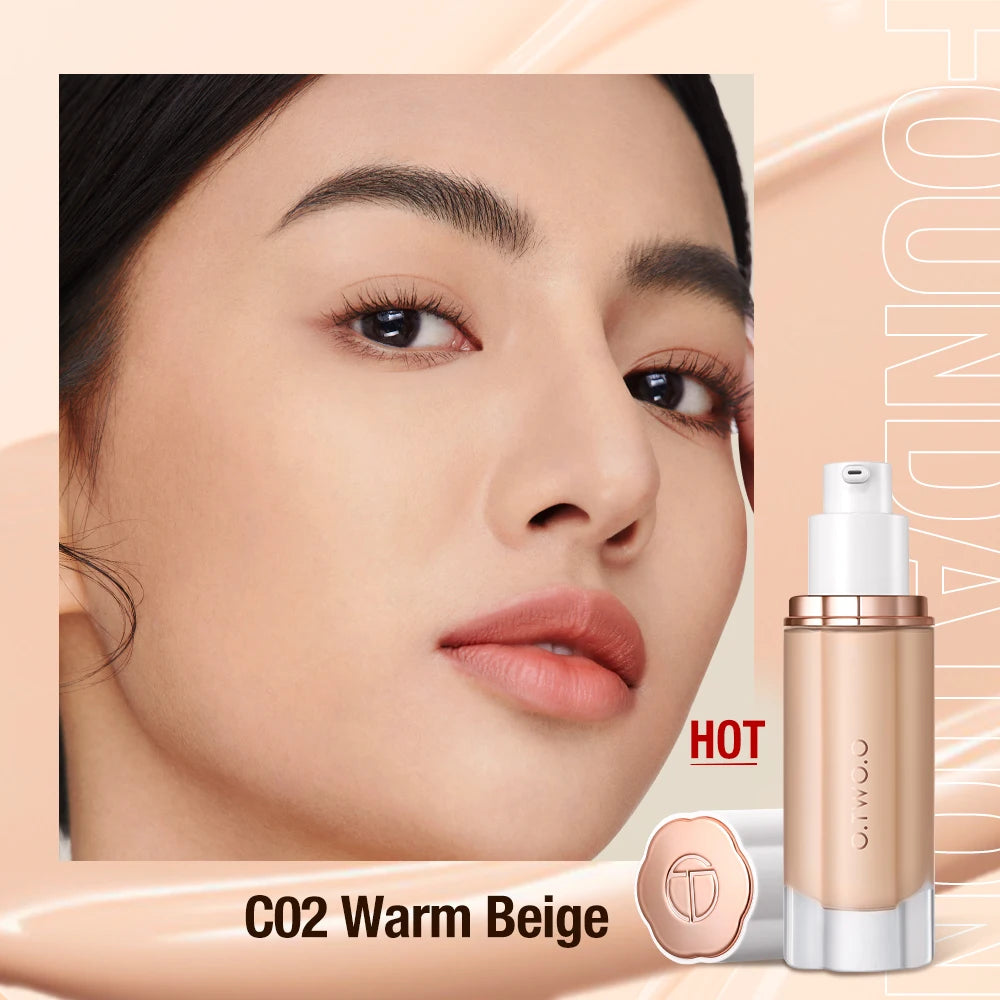 O.TWO.O Liquid Foundation 30ml – Full Coverage Waterproof Matte