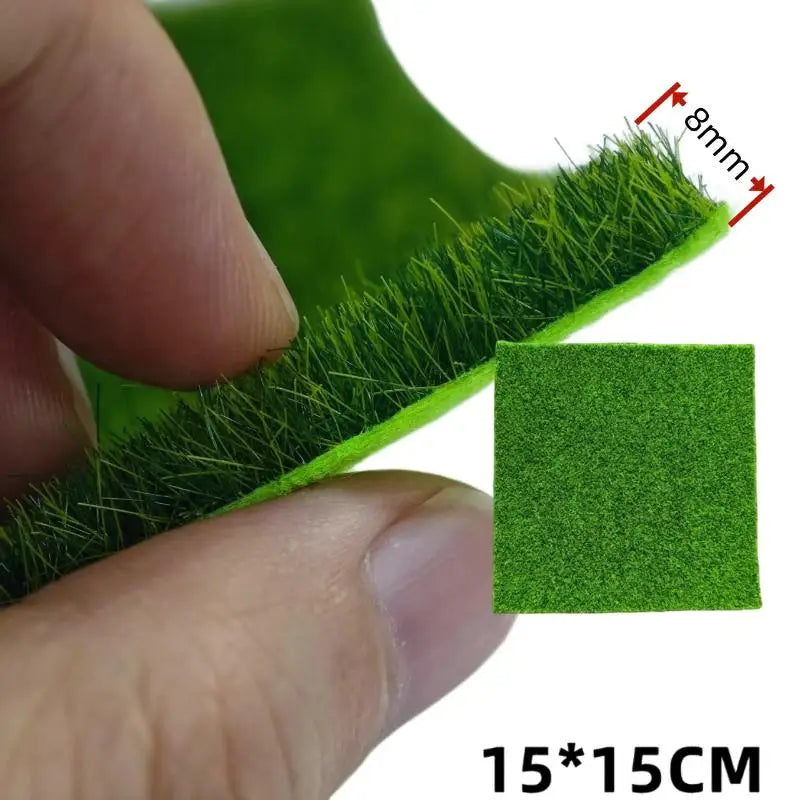 Artificial Grass Mat 15/30cm Square – Fake Lawn Carpet 3/5/8mm