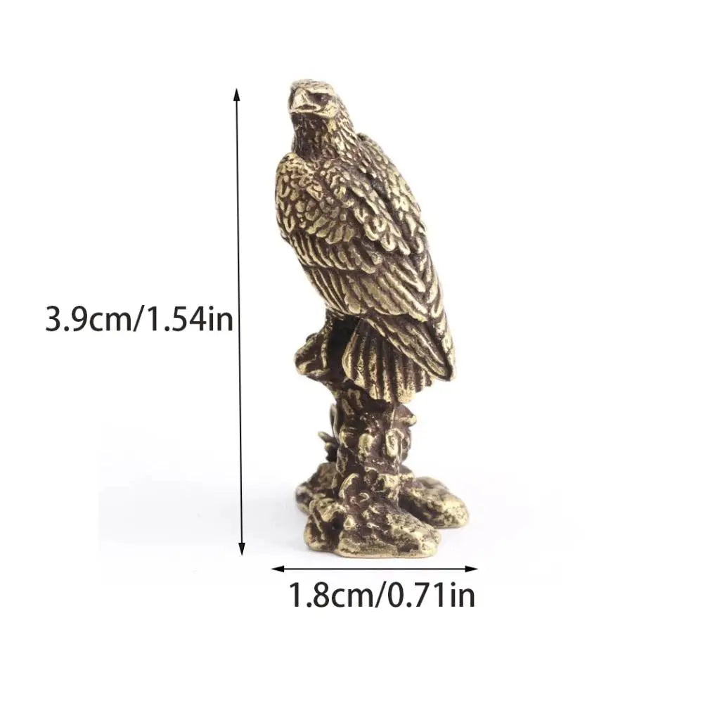 Copper Eagle Bird Figurine | Feng Shui Desk Ornament Statue