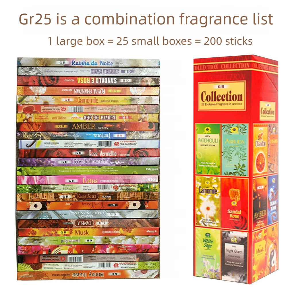 GR Natrual 10-25 Small Box Indian White Sage Incense Sticks Sandalwood OUDH Authentic Buddhism Supplies Bulk Sale Stick Incense Oasis Select