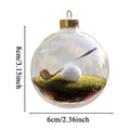 Sports Theme Christmas Ornament Ball Miniature Football Basketball Game Scene Inside Ball Hanging Decor for Tree Mantel Garland Oasis Select golf
