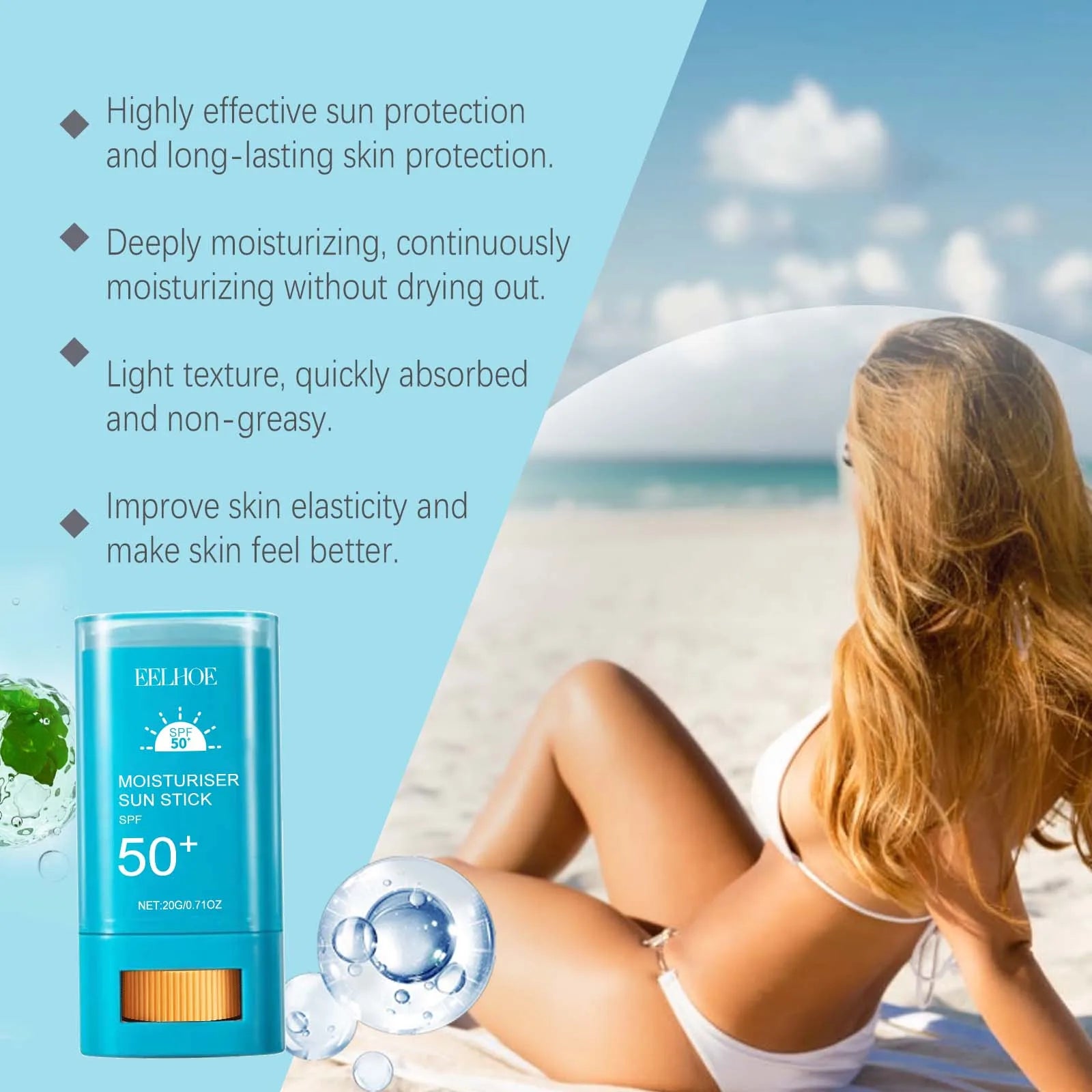 Eelhoe Moisturizing Sunscreen Stick – UV Protection & Hydration