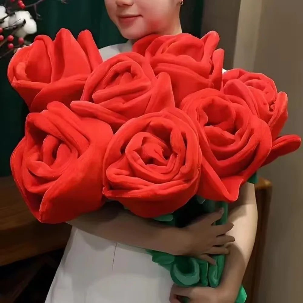 85cm Large Artificial Roses | Realistic Fabric Flower Bouquet
