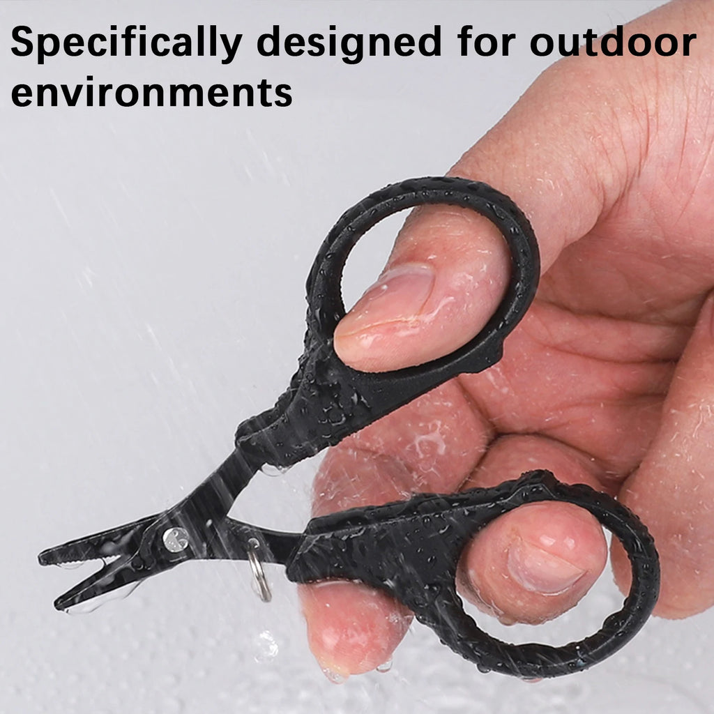 Titanium coated stainless steel fishing scissors, cutting tool for PE braided line, fishing line fishing accessory tool. Oasis Select