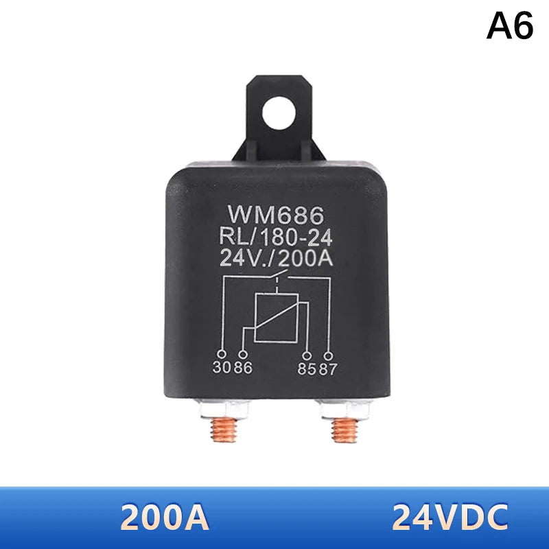 DC 12V 24V 100A 120A 200A WM686 Relay 4 Pin Normal Open Car Starter Relay For Battery ON/OFF Split Charge Relay Switch Oasis Select WM-200A24V