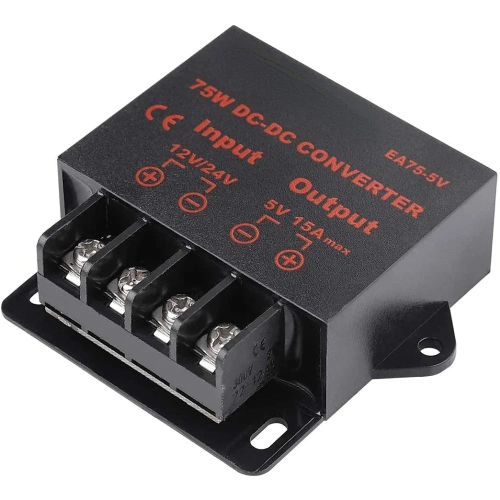 12V/24V to 5V 5A 15AMP 3A 10A 24V to 5V 12V to 5V 15A Car Step Down Reducer DC Converter Voltage Regulator for Car Oasis Select