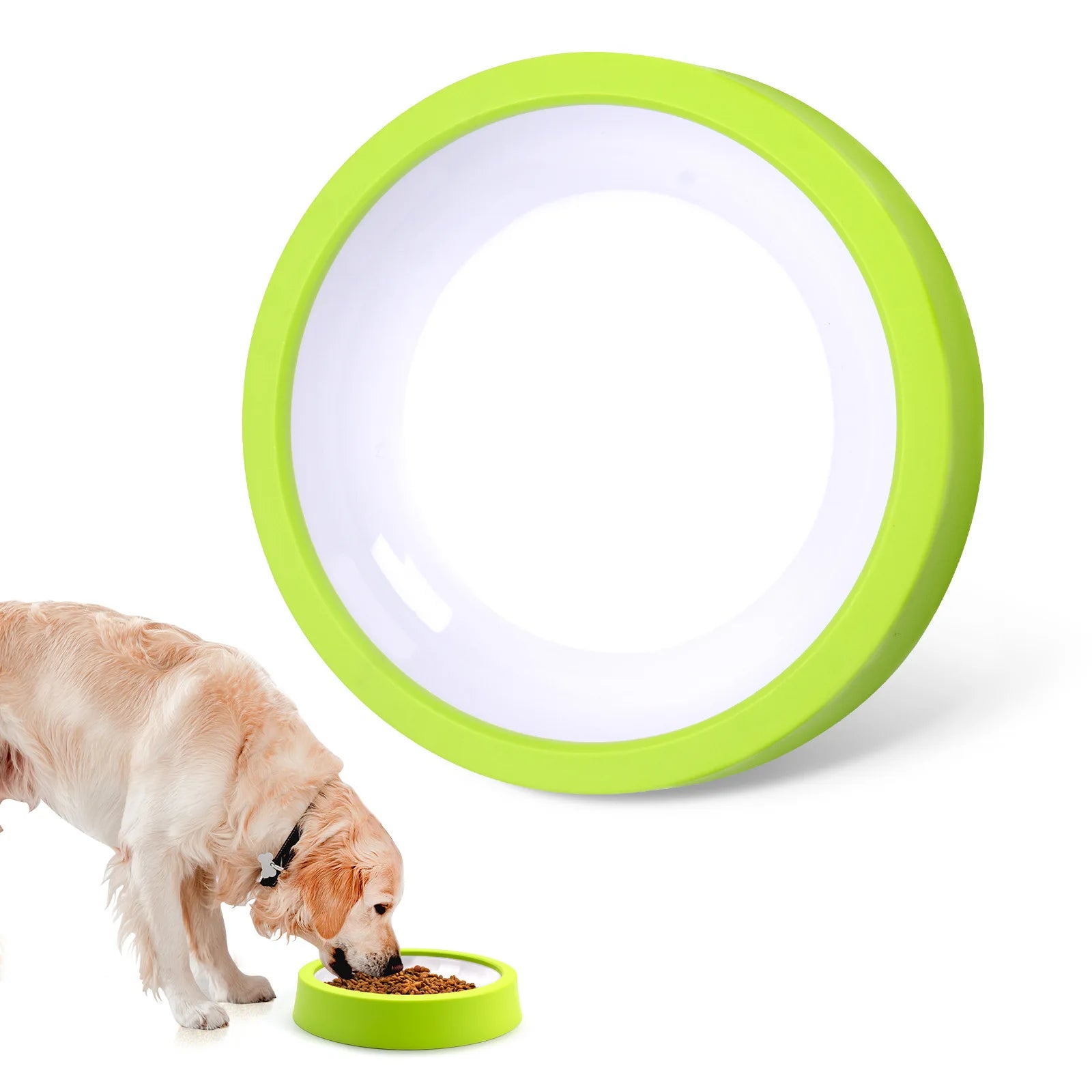 Pet cat and dog feeding bowl, small and medium-sized dog anti-spill dog bowl, PP material, easy to clean Oasis Select 23013A green