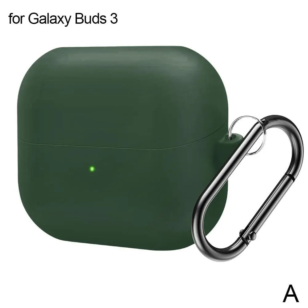Silicone Case for Samsung Galaxy Buds 3 & 3 Pro + Carabiner