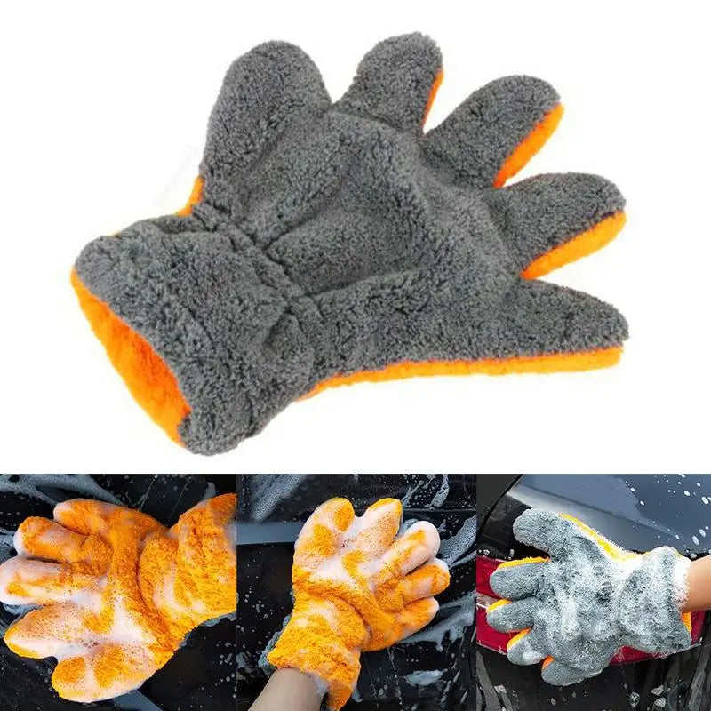 Double-Sided Coral Fleece Car Wash Mitt – Scratch-Free Glove Car Wash Mitt Oasis Select
