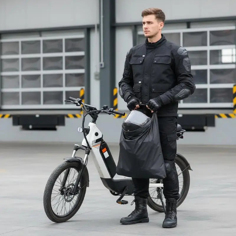 Portable Travel Motorcycle Waterproof Bag With Combination Lock Anti Theft Motorbike Helmet Storage Luggage Tool 1PC Oasis Select