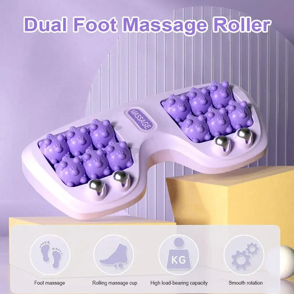 Dual Foot Massage Roller – Acupoint Bead Massager for Tired Feet