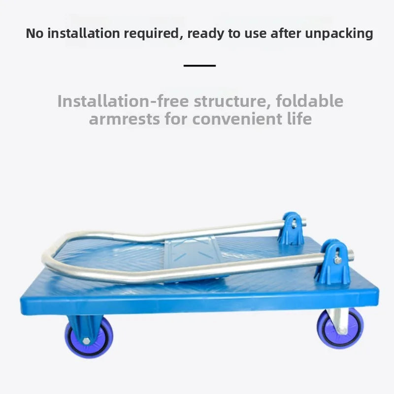 Trolley Portable Folding Silent Casters Handling Goods Trolley Silent Flat Truck Oasis Select