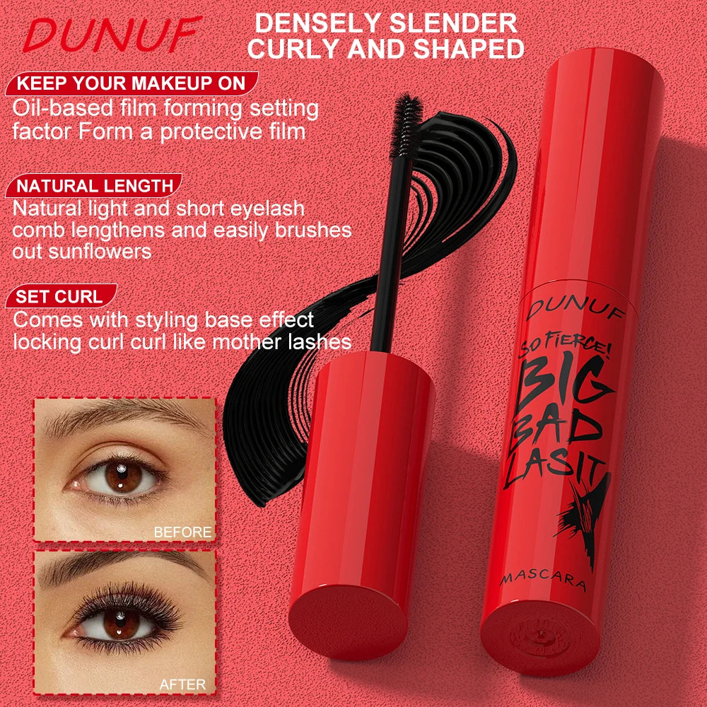 DUNUF 1 Pcs Long Lasting Mascara Thin Thick Waterproof Curl does not Easily Stain Sweat-proof and Non-smudging Beginner Friendly Oasis Select