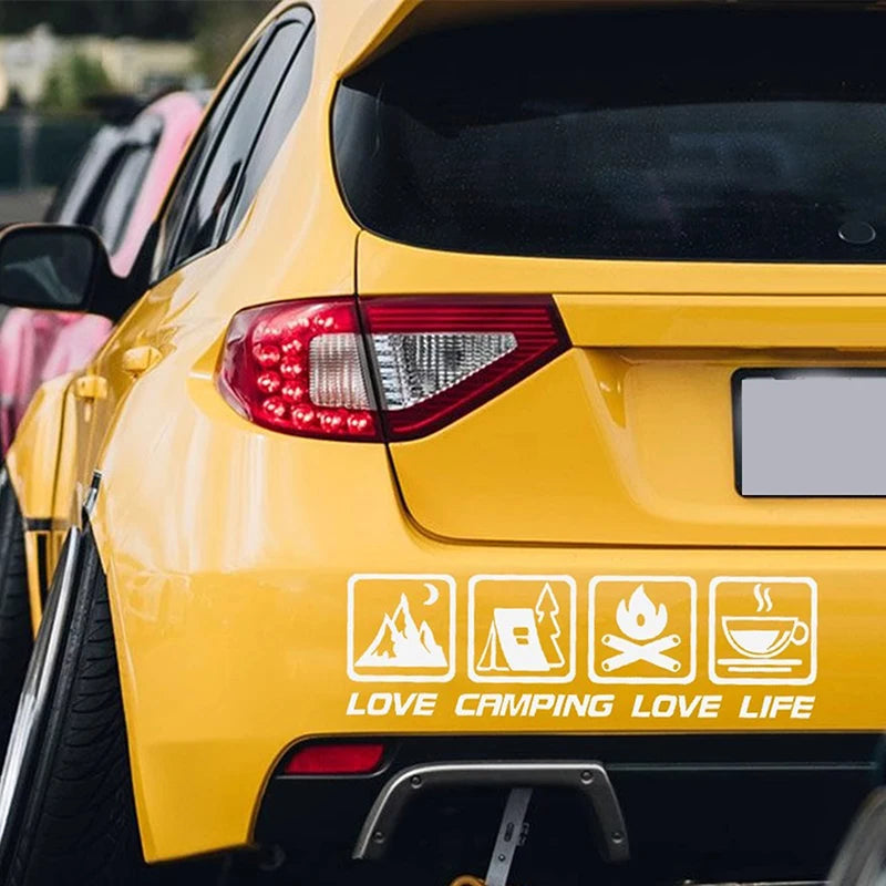 Love Camping, Love Life. Car Sticker Decoration Waterproof For Window And Bumper Stickers Of Cars, Trucks And Motorcycles Oasis Select