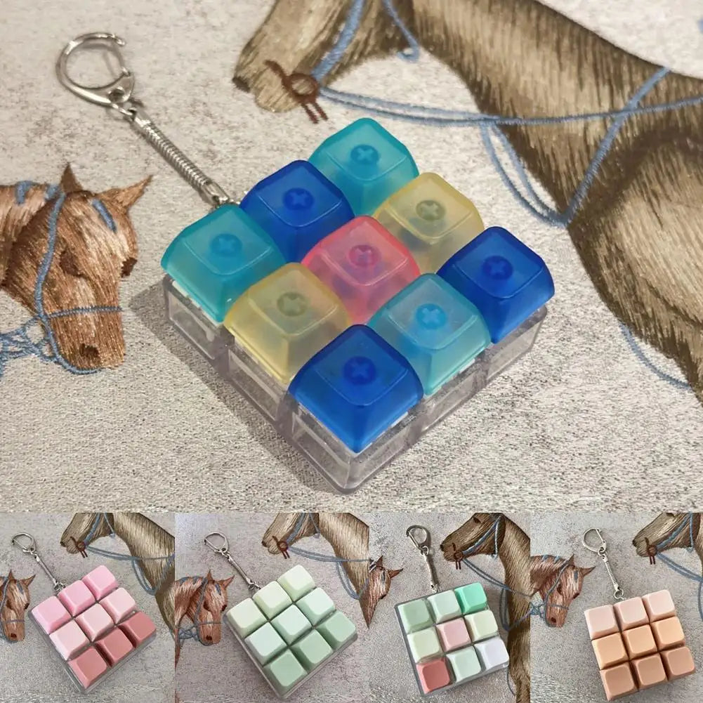 9-Key Fidget Keyboard Toy – Stress Relief Keychain for Kids & Adults Fidget Keychain Toy Oasis Select