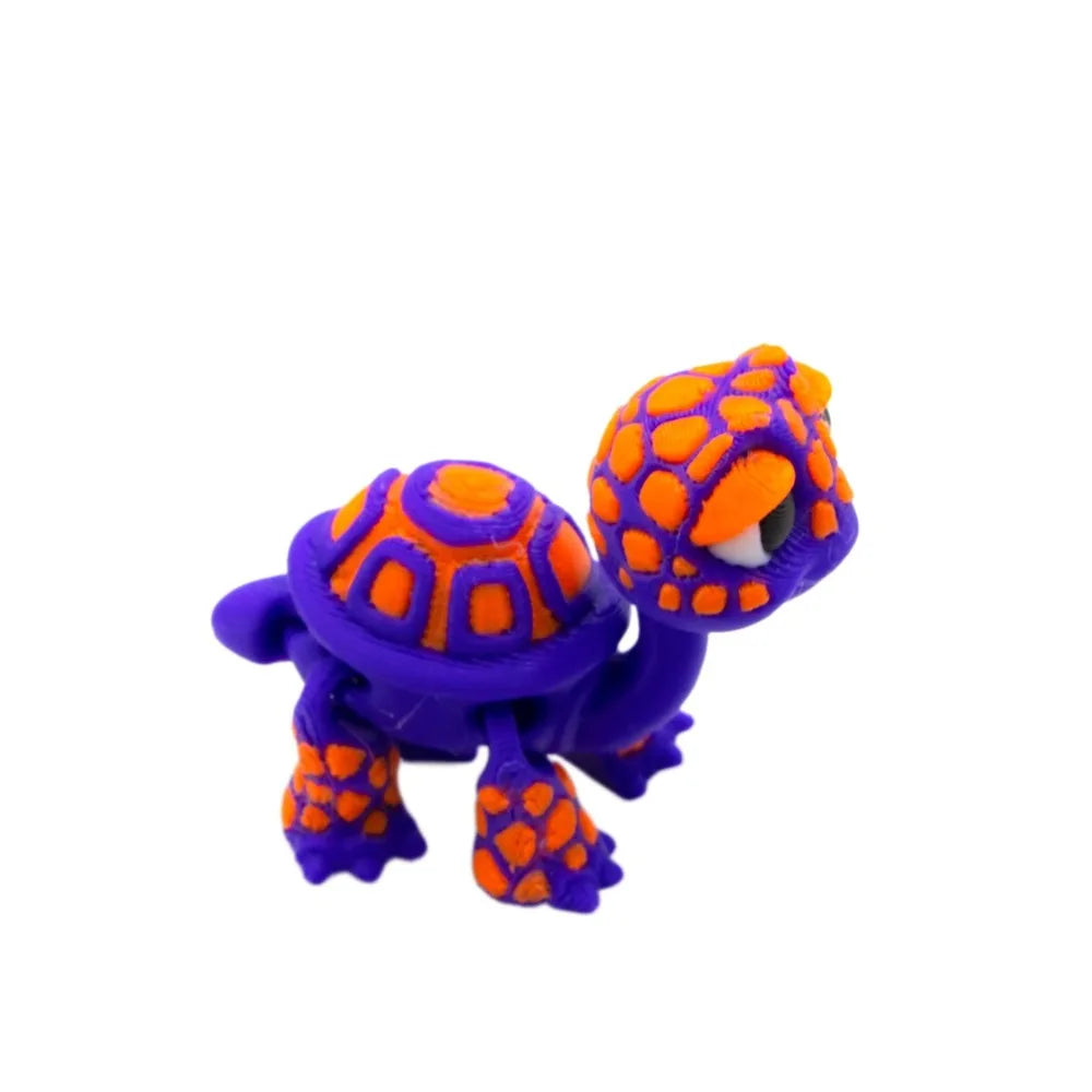 3D Printed Turtle Figurine | Articulated Joints Desktop Decor