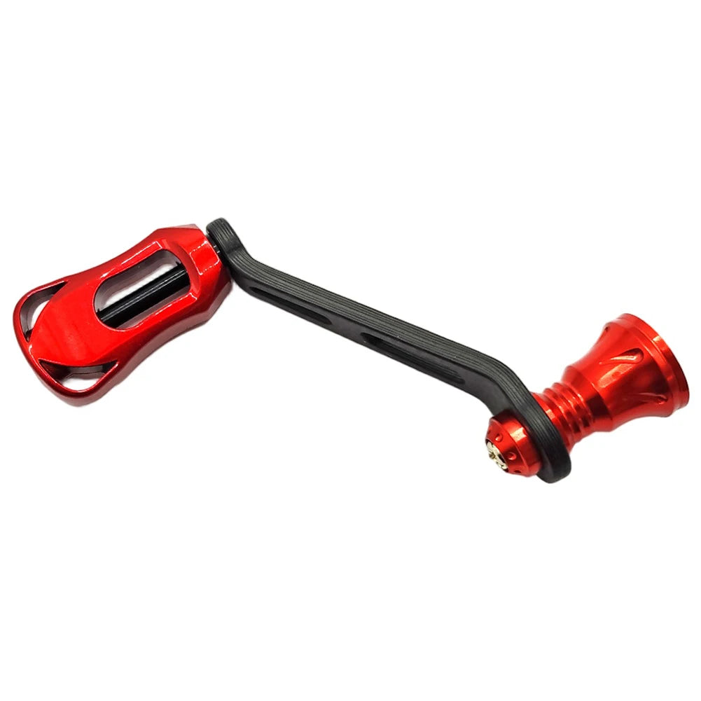 70MM Carbon Fiber Knob Single Handle For Daiwa For FUEGO Rocker Arm Handle Screw In Spinnings Reel Replacement Fishing Tools Oasis Select red
