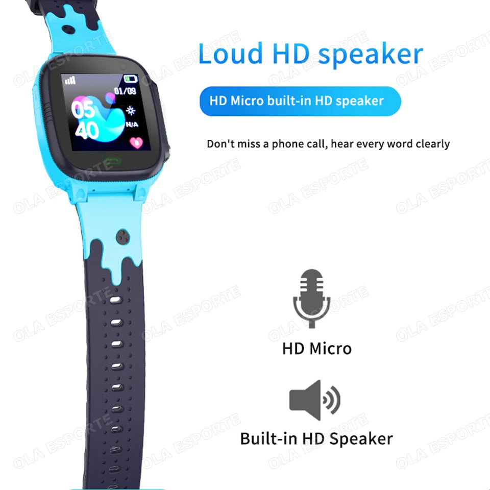 Kids Smart Watch GPS Tracker, Two-Way Call & SOS | Waterproof