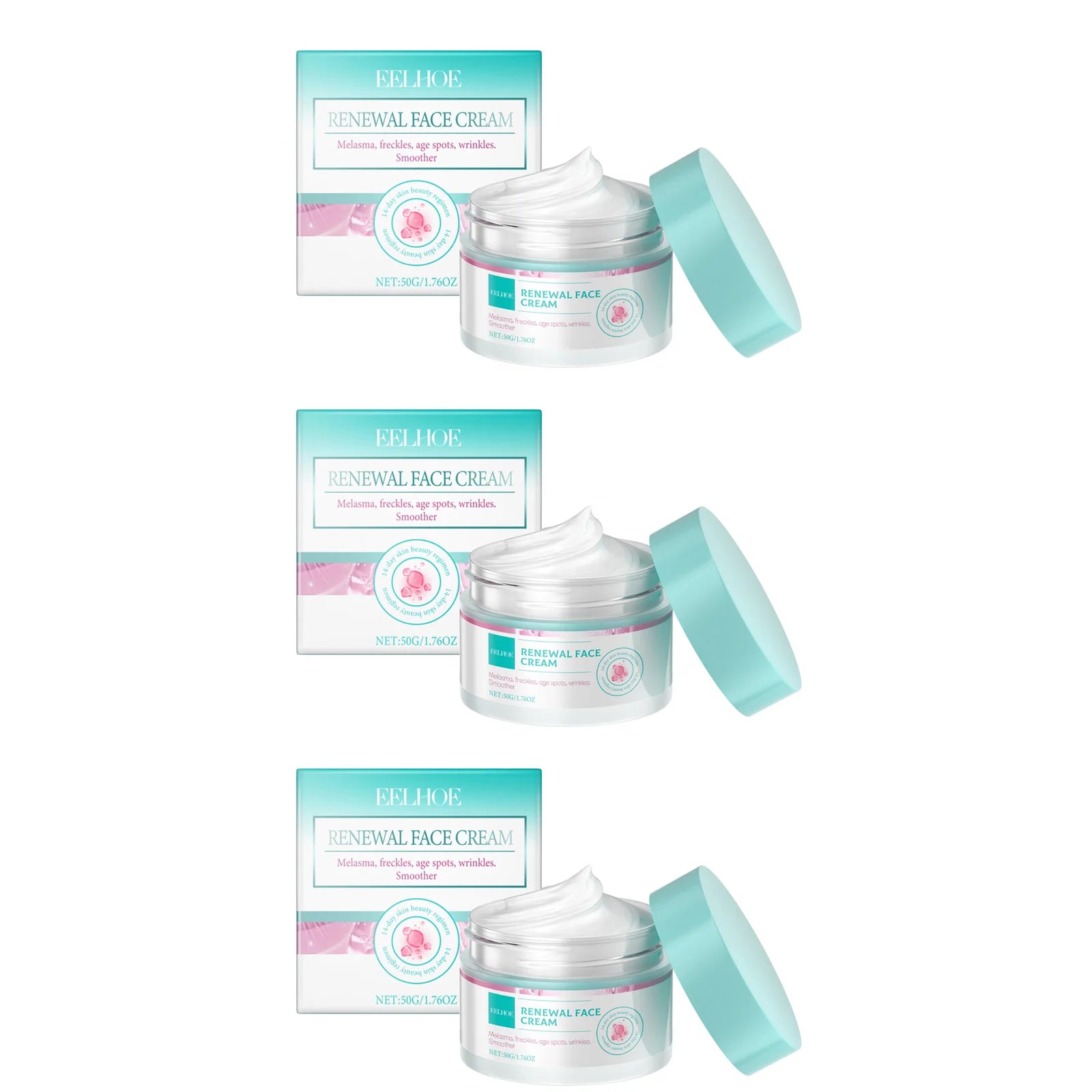 Collagen Firming Facial Cream Renewal Deep Nourish Reduce Dark Spots Freckles Brightening Smooth Skin Lifting Firming Cream Oasis Select 3 x 50g Boxed