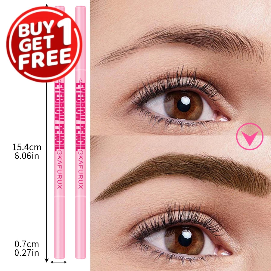 KAFURUX 6-Color Ultra-Fine Waterproof Eyebrow Pencil & Brush