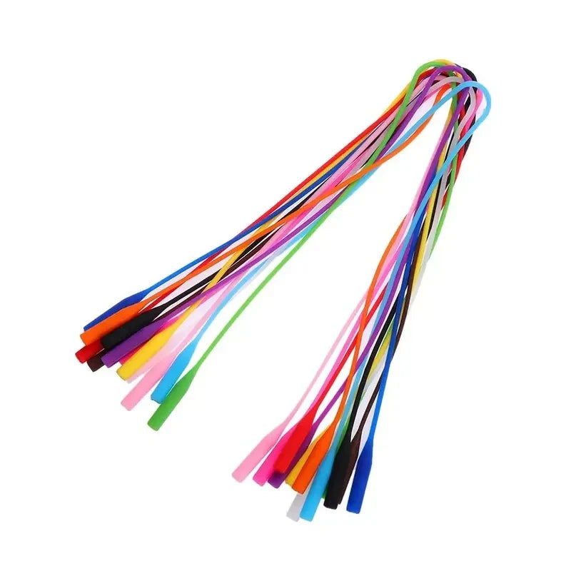 1/2pcs Adjustable Elastic Silicone Eyeglasses Straps Sunglasses Chain Sports Anti-Slip String Glasses Ropes Band Cord Holder Oasis Select