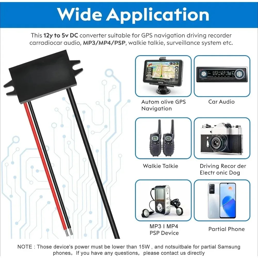 Waterproof DC/DC 24V/12V To 5V 5A 25W USB Type-C Right Angle Step Down Converter Output Buck Module Power Adapter For Dash Cams Oasis Select