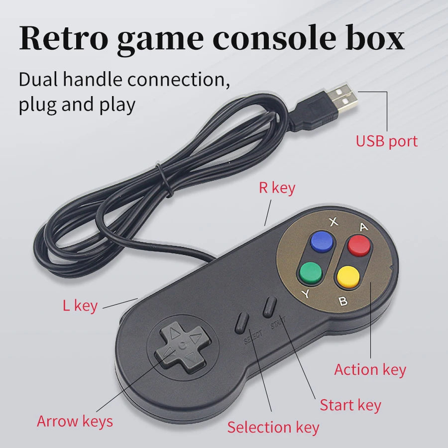 USB Wired Retro Gamepad for PC, NESPi & Raspberry Pi Retro USB Gamepad Oasis Select
