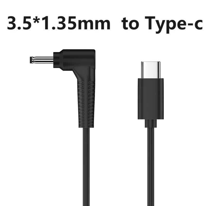 DP 65W 9V 12V 15V 20V USB C Type C to DC Power Adapter Cable Type C to 3.5*1.35mm Dc line Converter for Router Mini Fan Speaker Oasis Select 3.5-1.35mm 20V