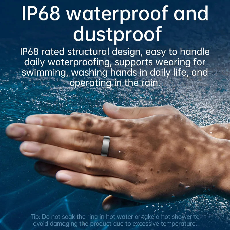 Smart Ring Men Women Health Heart Rate Sports Rings Sleep Monitoring IP68 Waterproof Smartring Wearing Without Sensation Oasis Select