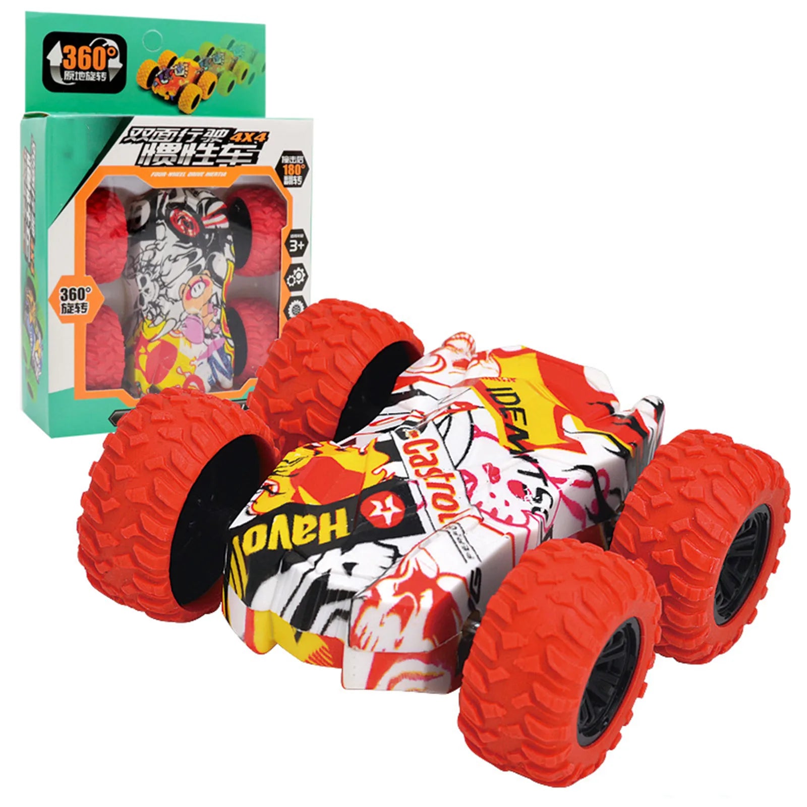 Double-Sided Inertia Off-Road Toy Car for Kids – No Battery Inertia Toy Car Oasis Select