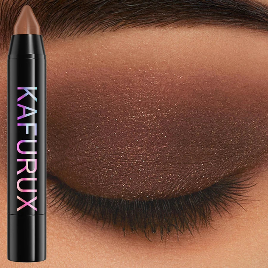 KAFURUX 25-Color Glitter Eyeshadow Pencil – Waterproof & Matte