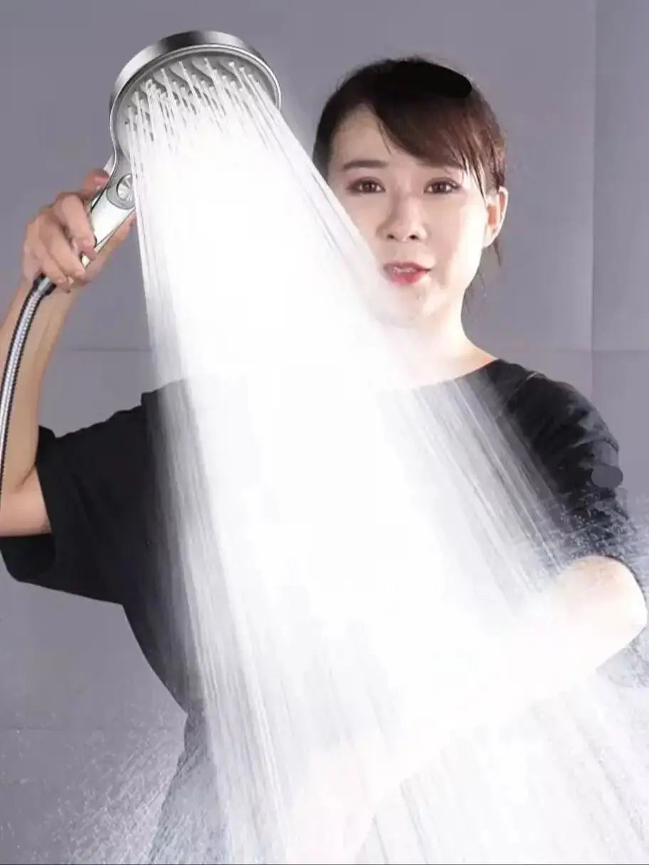 New High Pressure 13.5cm Shower Head Black 4 Modes Water Saving Spray Nozzle Massage Rainfall Shower Set Bathroom Accessories Oasis Select