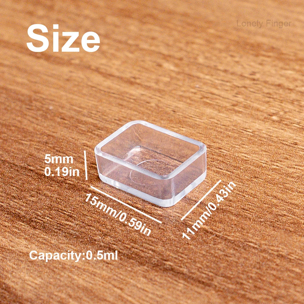 50/100Pcs 0.5ml Empty Plastic Watercolor Paint Pans for Watercolor Oils or Acrylics Travel Art Drawing Oasis Select
