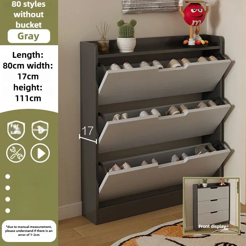 Tipping Bucket Shoe Cabinet, Outer Entry Shoe Rack, Balcony, Entrance Cabinet, Living Room Large-capacity Storage Cabinet Oasis Select 80cmB