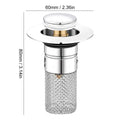 Sink Stopper Hair Catcher Anti-Clogging Replacement Drain Strainer for Sink Kitchen Draining Plug for Home Apartment Dormitory Oasis Select A