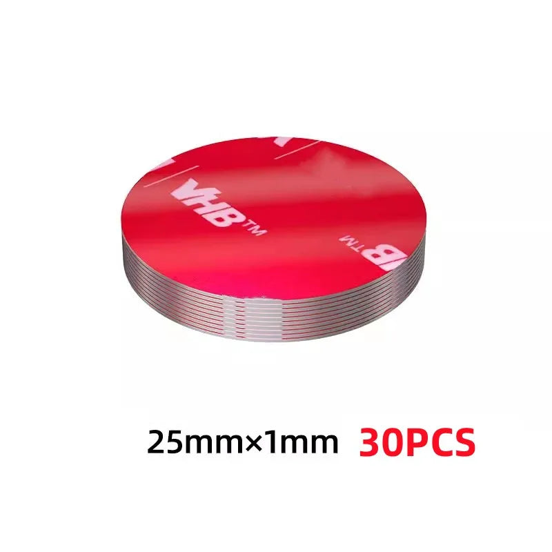 5-30PCS Strong Double Sided Adhesive Foam Pad Wall Mounting Tape Two Sides Heat-resistant Home Appliance Car Accessories Oasis Select Round 25mm